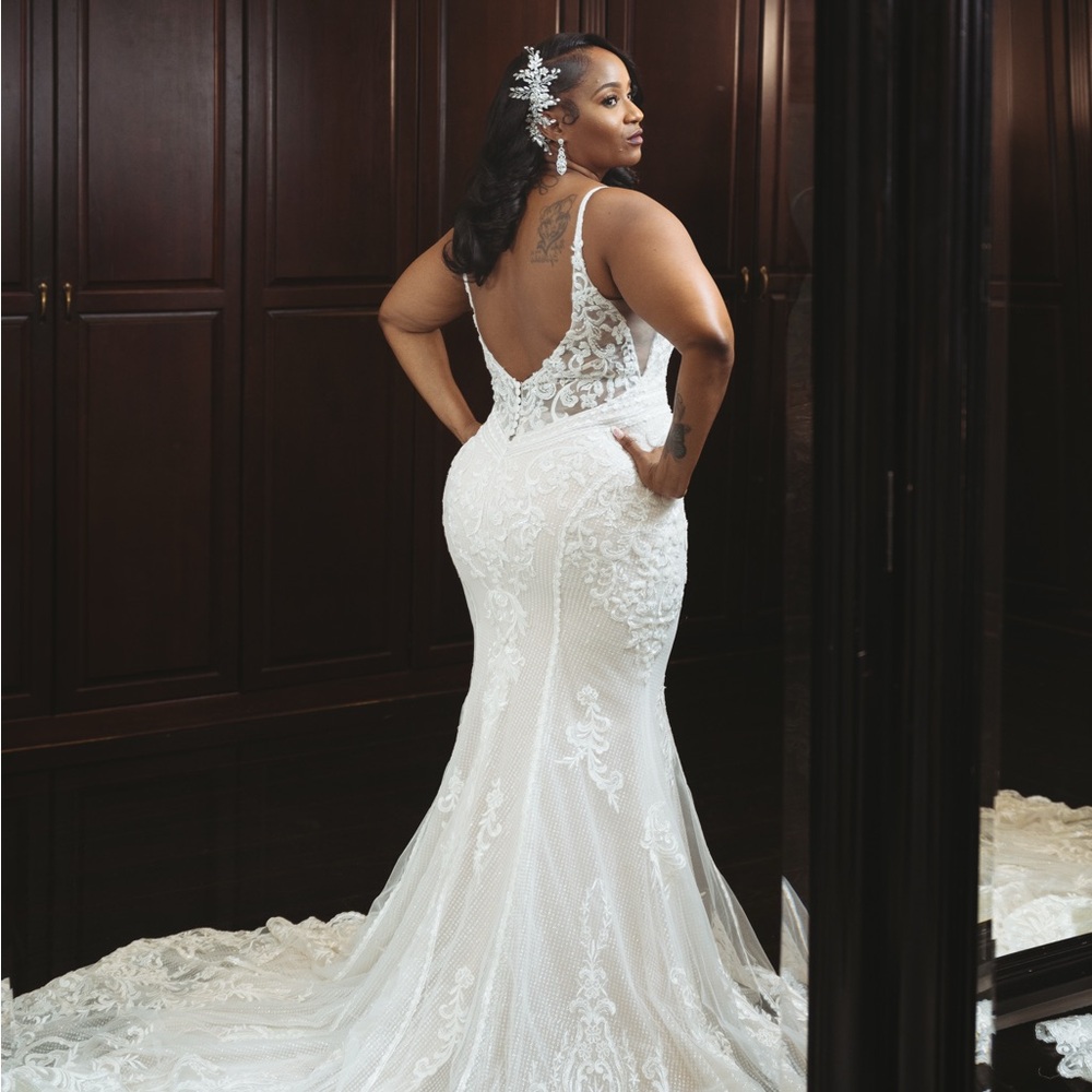 Maggie Sottero Ivory over Nude Lace Wedding Dress